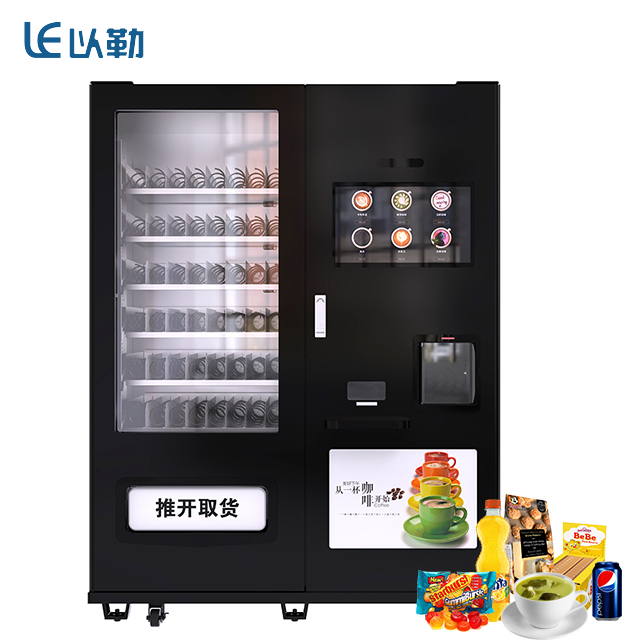 Distributeur automatique de casse-croûte et de café avec l'écran de publicité pour le dépanneur